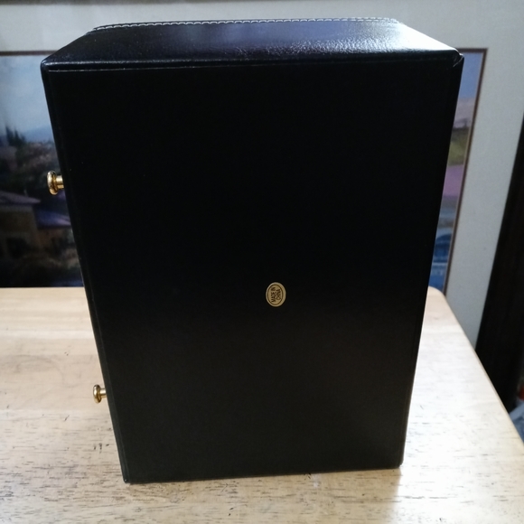 💍Vintage Blue Leather & Velvet Jewelry Box. With Draw,Size - Picture 14 of 16